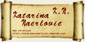 Katarina Naerlović vizit kartica